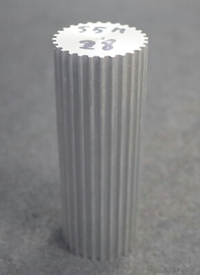 Aluminium Gear Shaft Toothed shaft S5M-28 Profile: S5M 28 Tooth GL Serrated 120mm