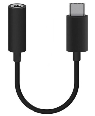 Sony EC260 Adapter 3,5mm Klinke auf USB-C Schwarz für Headset und Audio
