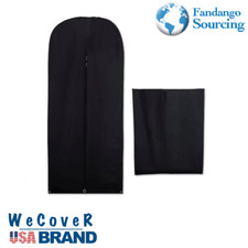 54" Clothes Cover Garment Storage Bags Travel Long Dress Bags Color Black 3 PACK