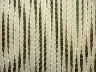 Charcoal Grey & Cream COTTON CANVAS French Ticking Fabric Extra Wide Width 214cm - Image 1 of 4