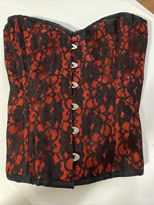 Corset Connection size 44  Red lace Overbust 
