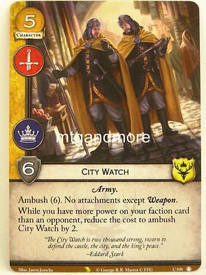 A Game of Thrones 2.0 LCG - 1x #C108 City Watch - Valyrian Draft Pack