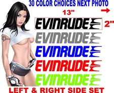 EVINRUDE OUTBOARD DECALS BOAT DECAL 30 COLOR OPTIONS message me for other sizes