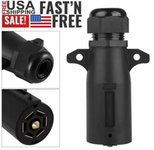 7 Pin Trailer Plug Waterproof 7 Point Trailer Wiring Replacement Plug Adapter