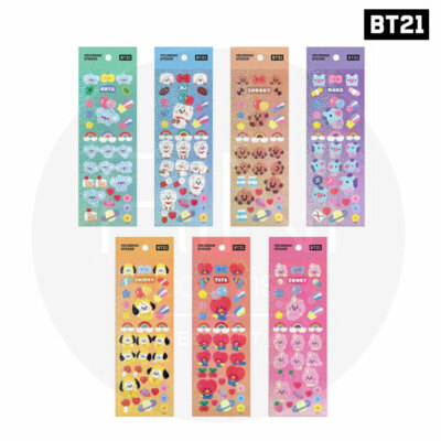 BTS BT21 Official Authentic Goods Baby Hologram Sticker 7Characters SET + Track#