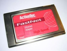Actiontec FastNet PCMCIA Ethernet LAN Adapter PC Card NE-10000 w/o Dongle Cable