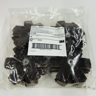 3M Scotch-Brite Surface Condioning Stars A-CRS 4'' x 1/4'' New Qty 25