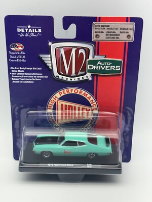 M2 Auto-Drivers Holley 1970 Ford Torino Cobra, Mint Green, R56, 1:64, NIB