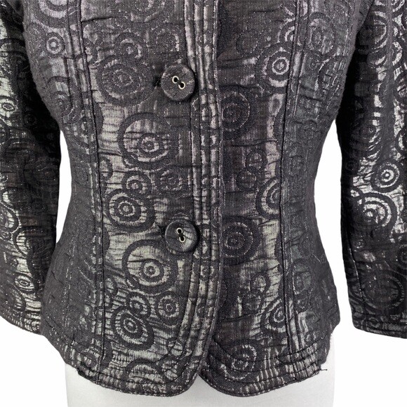 Ruby Rd. Petite Metallic Cropped Jacket Women's 4… - image 5