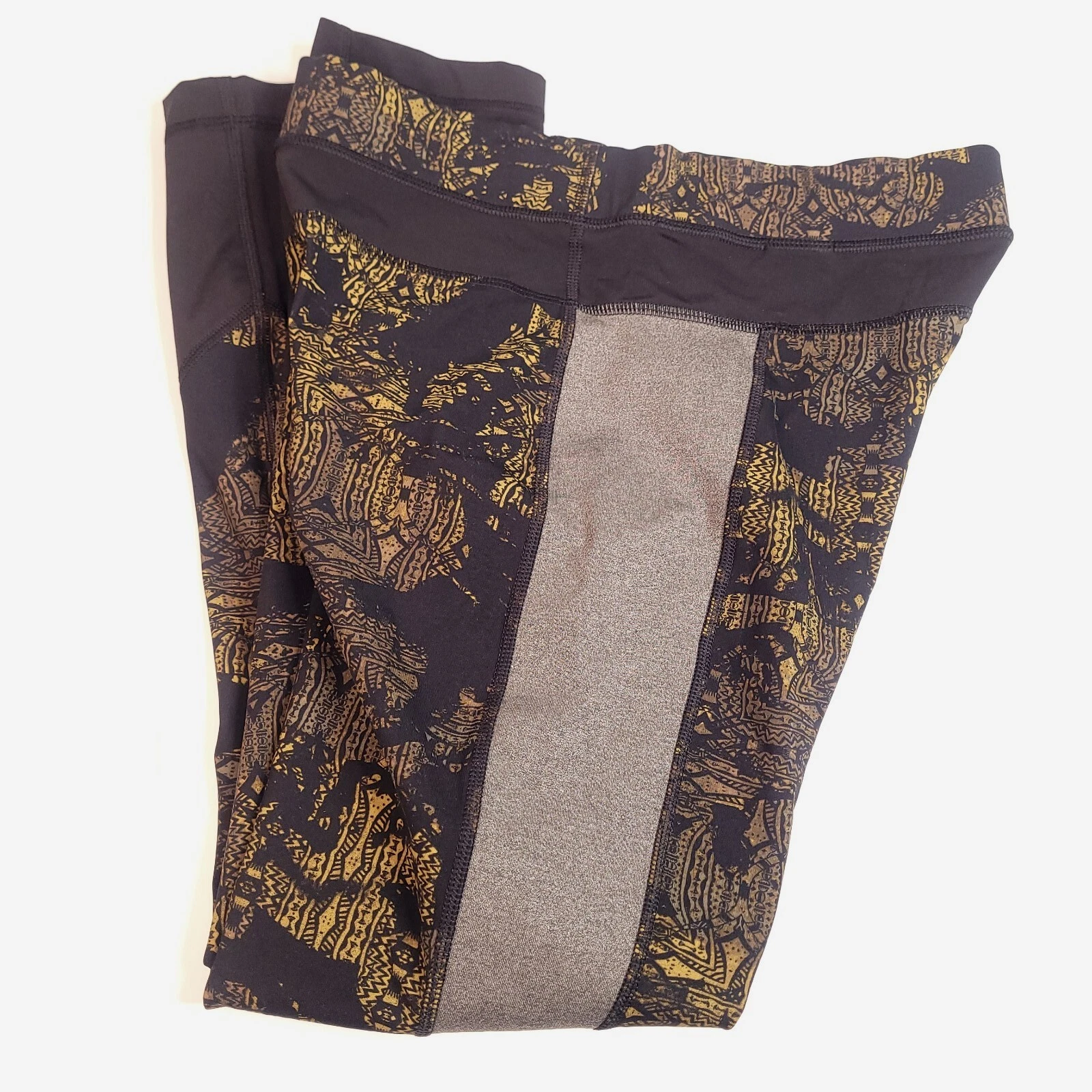 lole burst mount royal rumors aztec sheer yellow brown leggings
