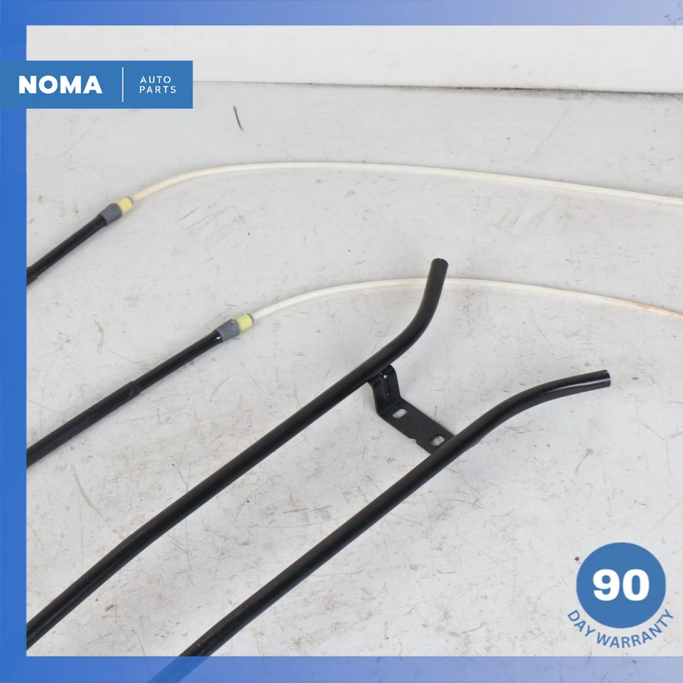 BMW E90 330i 2006 juego de cables de freno de estacionamiento laterales izquierdo y derecho con tubo guía OEM Foto 3 de 4