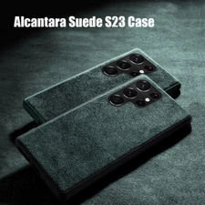 Luxury Alcantara Suede Case For Samsung Galaxy S23 S22 Ultra Plus TPU Edge Cover
