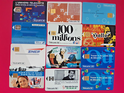 12 telephone cards France carte telephone calling card V4
