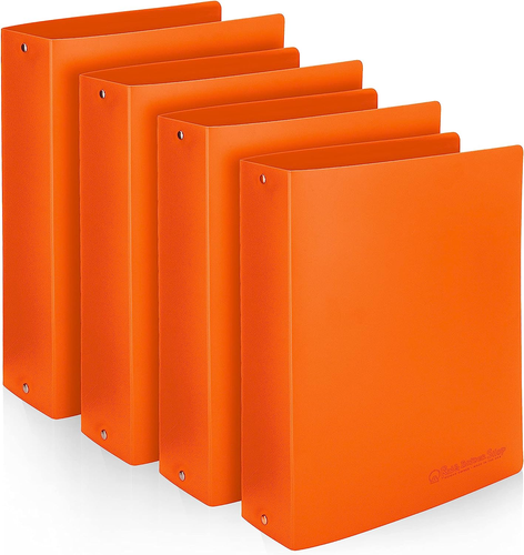 Flexible 3 Ring Binders 1 Inch 4-Pack - Lightweight & Durable For School & Office