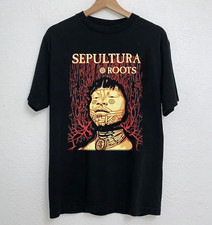 Rare VTG Sepultura Roots Short Sleeve Cotton Black All Size Shirt AC1520