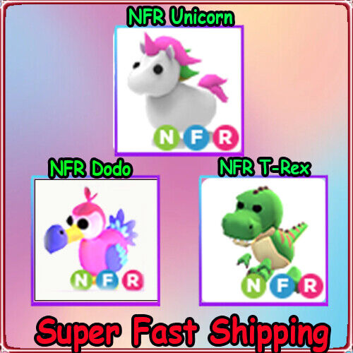Neon Legendary Pet- NFR Unicorn / NFR Dodo/ NFR T-Rex (Adopt Me Hot Pet 2022)