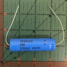 Sprague Axial Electrolytic Capacitor 1000uF 40v 39D108G040GP4 19mmx67mm Audio x4