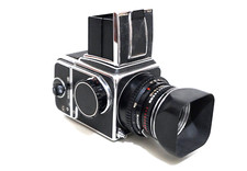 Hasselblad 500C/M CM + Film Back A12 + Silver Rim Carl Zeiss Planar 100mm/f:3.5