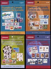 Stamps of Canada 2009 Quarterly Set 1-2-3-4 FULL Year / Annual Collection SEALED