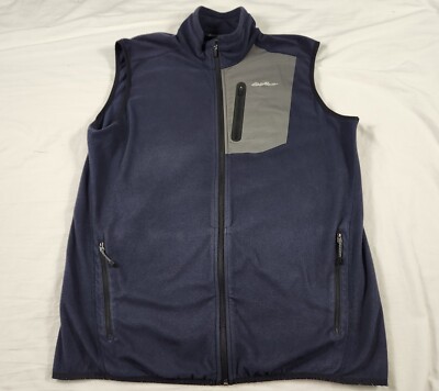 Eddie Bauer First Ascent Mens Fleece Vest Jacket Tall Long TL
