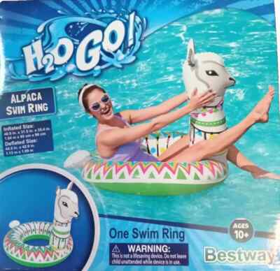 H2O Go! - ALPACA Swim Ring - Inflatable Pool Float - 41'' x 31'' x 35''  NEW SEALED