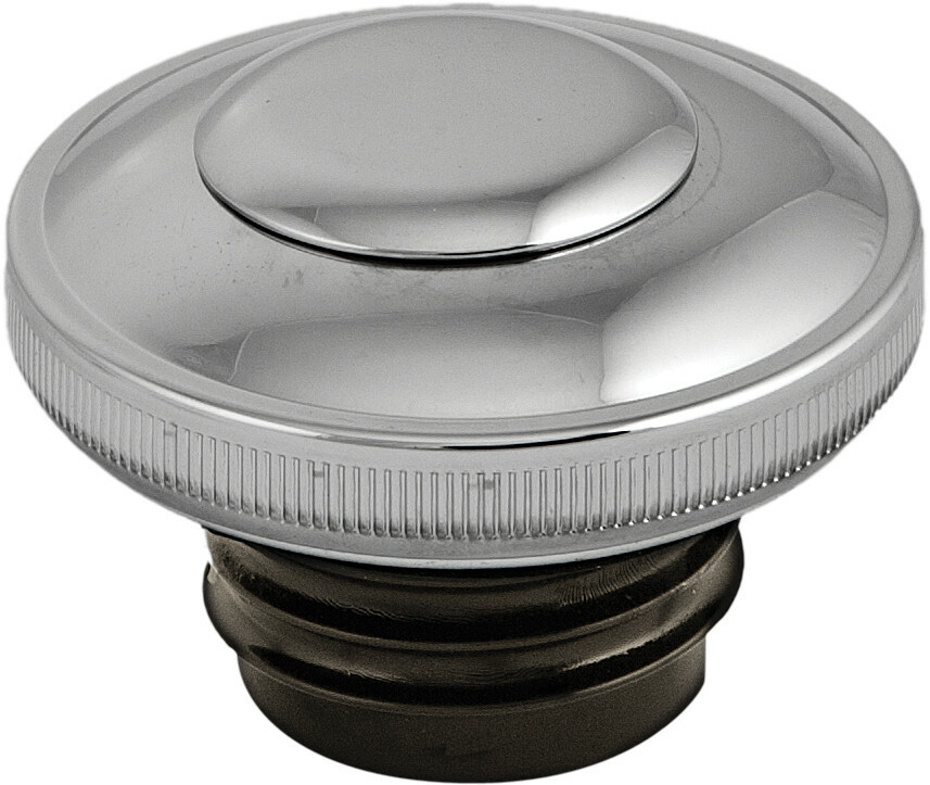HardDrive Screw in with Lock and Cover Vented Gas Cap, Chrome | 03