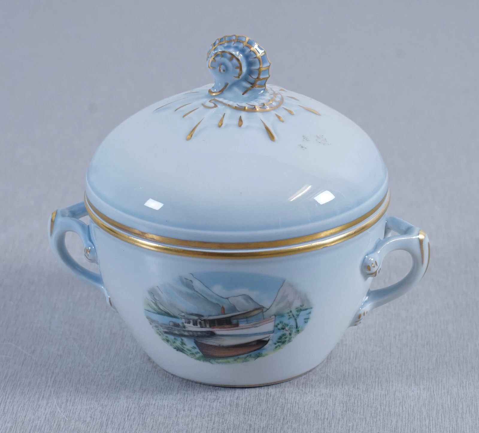 B&G Copenhagen Porcelain Honey Pot with Lid Vintage Denmark