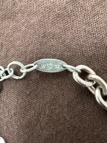 Collana catena Sabika tono argento con ciondolo cristallo blu - Foto 2 di 4