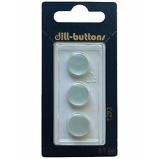 Buttons Mint Round Flat Shank 3-Pack 1/2" 13MM Vintage Dill No. 1293 Germany