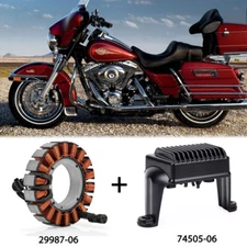 Stator Coil and Voltage Regulator Rectifier For Harley Motorcycle 2006 2007 2008