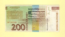 SLOVENIA SLOWENIEN 200 TOLARJEV 2001 P-15c F++