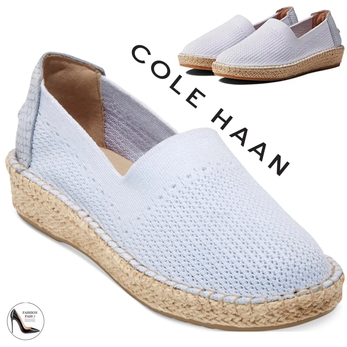 Cole Haan Cloudfeel Stitchlite Espadrille Halogen Blue Knit