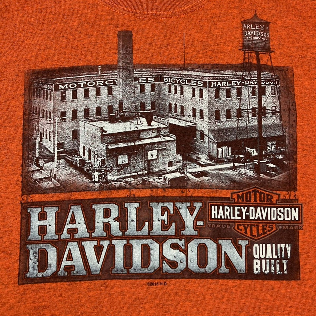 T-shirt Premium Staple orange Harley-Davidson homme - Motorcycles Legend shop