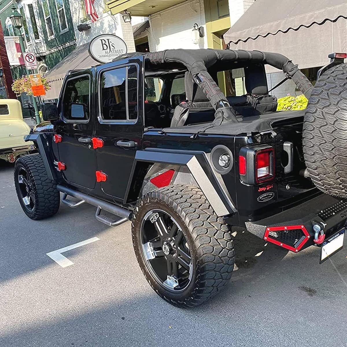 4PCS Steel Front&Rear Fender Flares For 2018-2024 2025 Jeep Wrangler JL Offroad