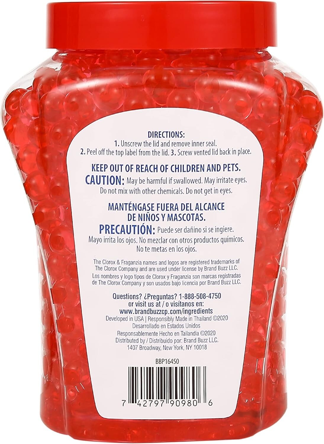 12 Oz Clorox Fraganzia Air Care Air Freshener Crystal Beads, Cherry
