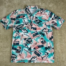 Columbia PFG mens shirt small Vented Tropical Hawaiian florida fishing