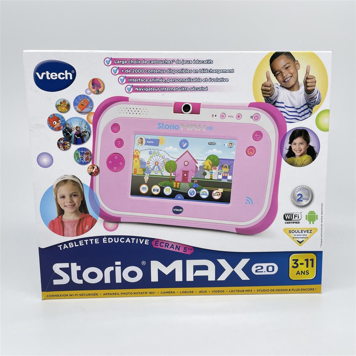 VTech Storio MAX 2.0 Pink, Touchscreen, lehrreiches und sicheres