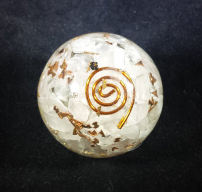 LARGE (60-70mm) ROSE QUARTZ ORGONE GEMSTONE SPHERE ORGONITE SPHERE | eBay