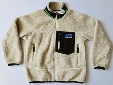 Patagonia Kids' Retro x Deep Pile Fleece Full Zip Medium 10 Natural Oat Jacket