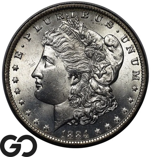 1884-O Morgan Silver Dollar Coin, Lustrous Choice BU++