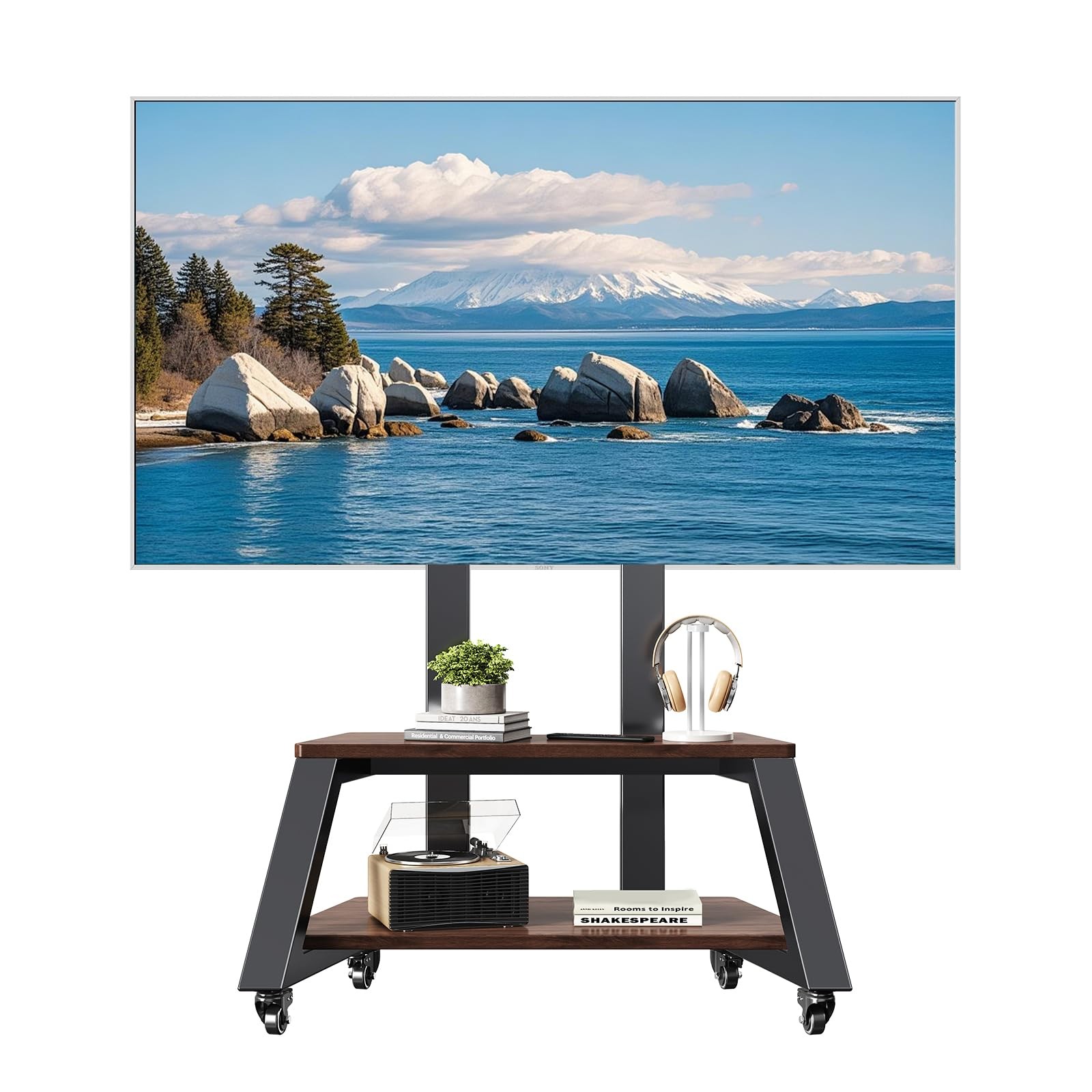 32-86 Double Wooden Shelf 180lbs Vesa 600x450mm
