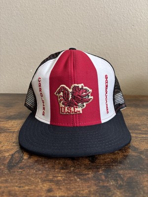 South Carolina Gamecocks Hat Cap Snapback AJD Lucky Stripes USA Trucker Mesh VTG