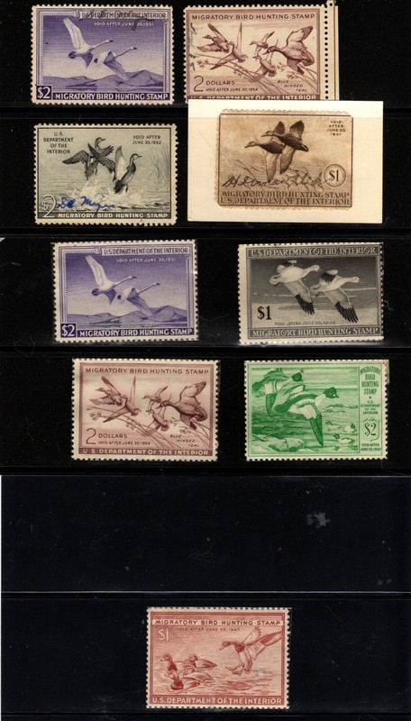 U.S. duck stamps used and unused lot