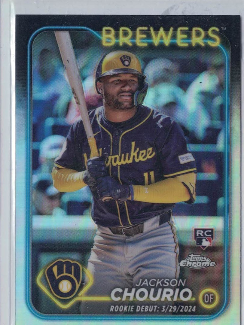 2024 Topps Chrome Update Debut Refractor Jackson Chourio #USC30 Rookie RC