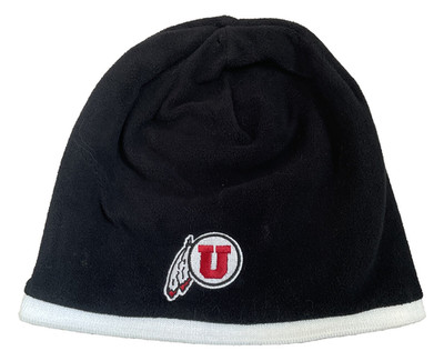 Adidas Utah Utes Beanie One Size Fits All Reversible Black Red Winter Hat NCAA