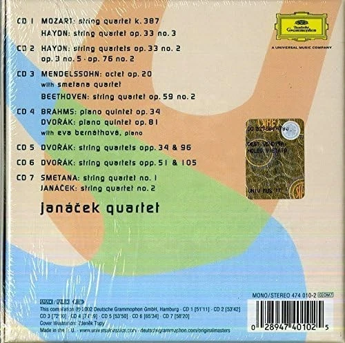 Janacek Quartet Complete Recordings On Deutsche Grammophon 7 CD *LIKE NEW* - Image 2 of 2