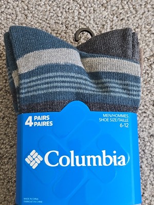 Columbia Calzini Uomo In Lana Acrilica: 2 Paia, Altezza Media, Morbidi E Termici (Marrone/MGH, Taglia 6-12 US)