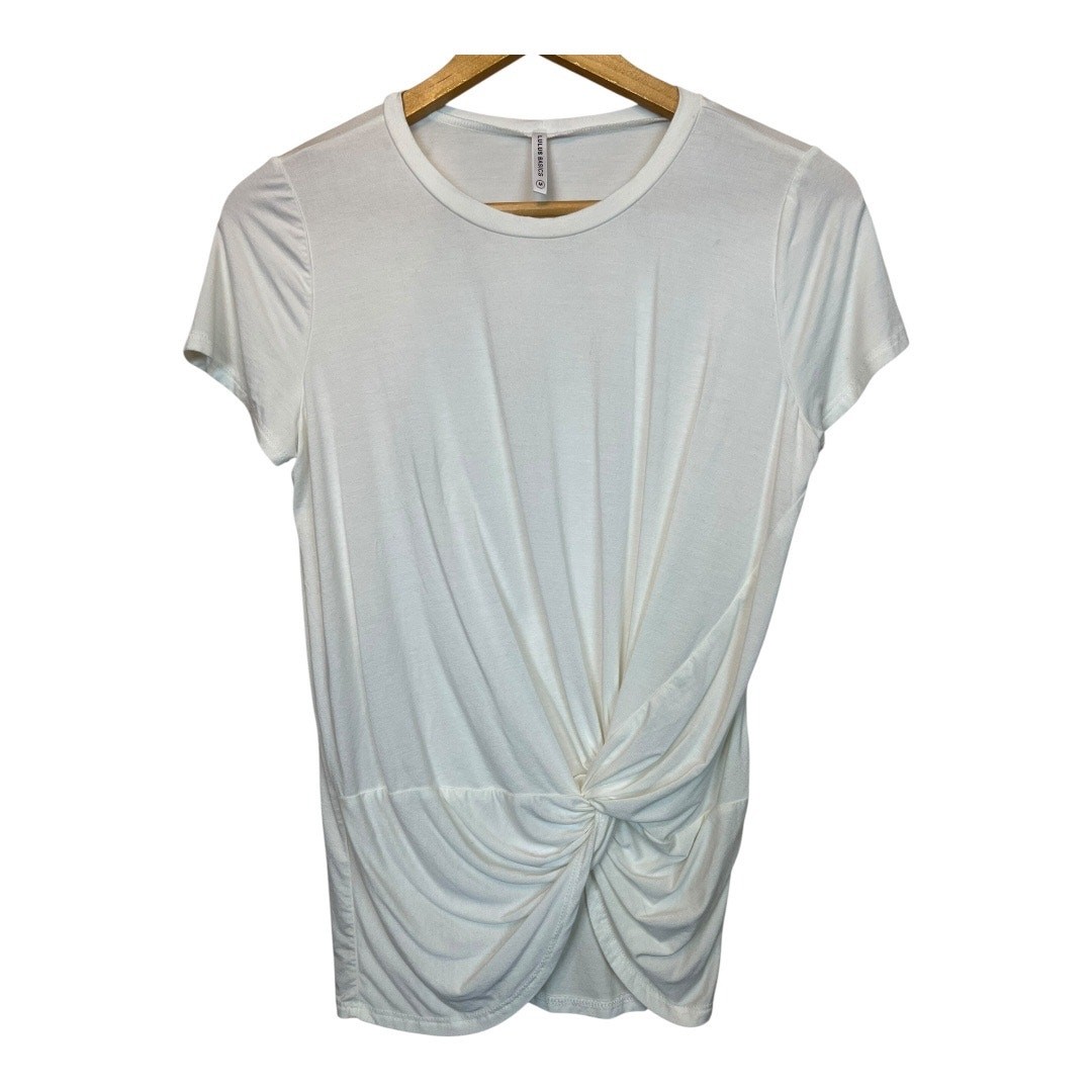 Lulus White Blouse Shirt Top Medium Basic Neutral… - image 2