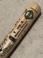 2008 World Series Champion Phillies LS Bat Team Signed (33) Autos PSA COA Utley
