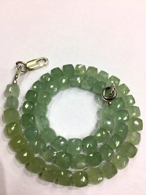 Extremely Rare Natural Aquamarine Beads 6.5 MM Faceted Cube Shape Gemstone Beads
